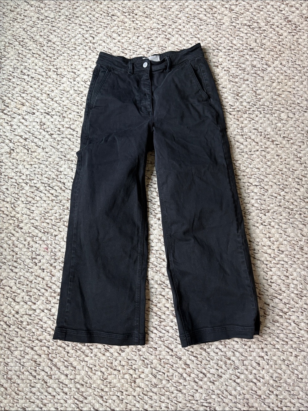Everlane Black Wide-Leg Crop